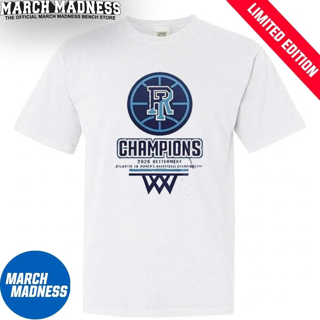 Official Rhode Island Women’s Basketball 2026 A-10 Conference Tournament Champions T-shirt