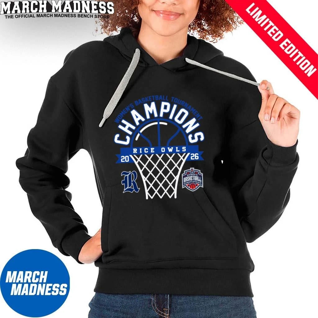 Official Rice Owls 2026 American Conference Women’s Basketball Tournament Champions Shirt