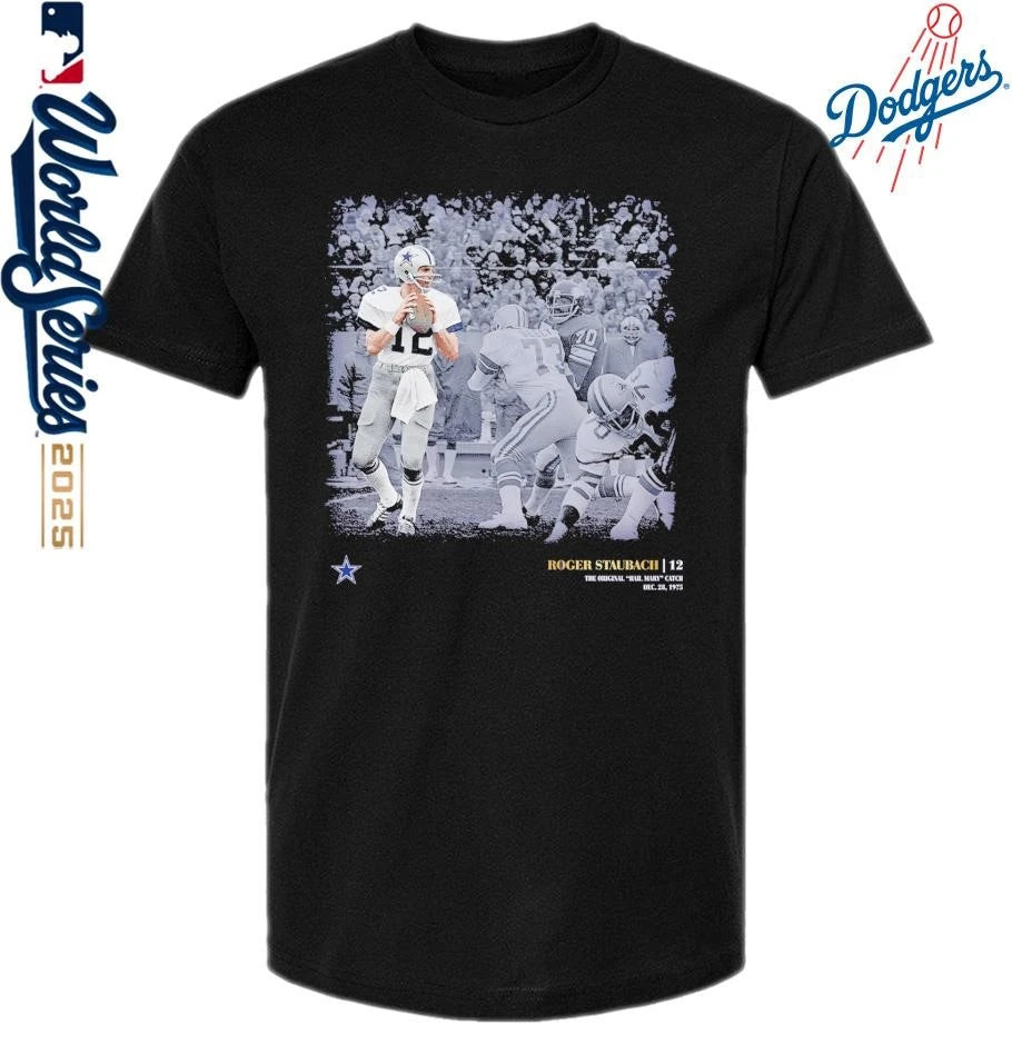 Official Roger Staubach Dallas Cowboys Moments T-Shirt