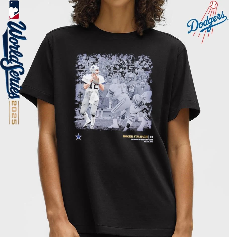 Official Roger Staubach Dallas Cowboys Moments T-Shirt