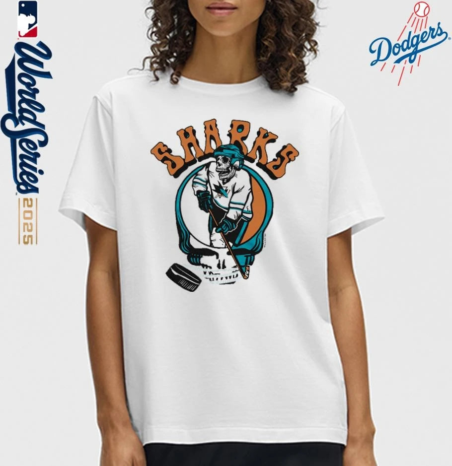 Official San Jose Sharks Homage Grateful Dead T-Shirt