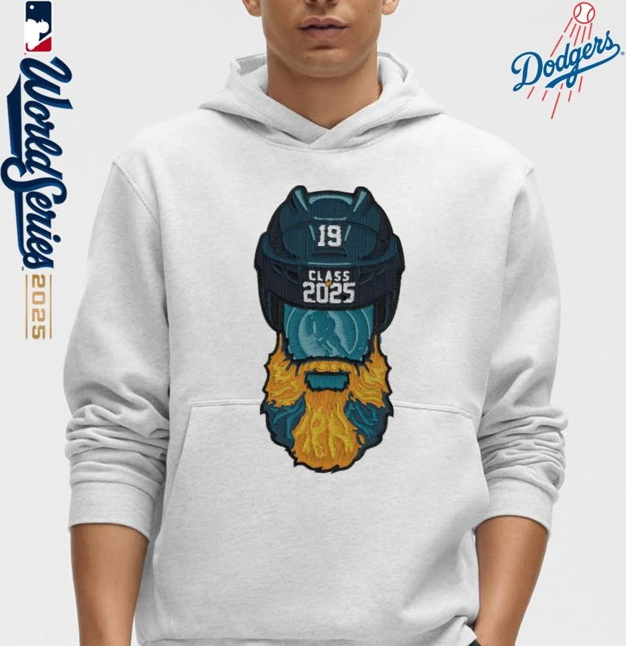 Official San Jose Sharks Jumbo Hall of Fame Beard Logo 2025 T-Shirt