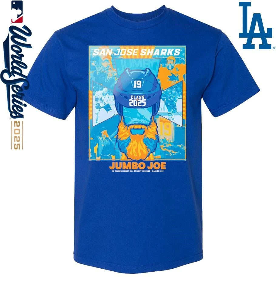 Official San Jose Sharks Jumbo Joe Thornton Hockey Hall of Fame Induction Class Of 2025 T-Shirt