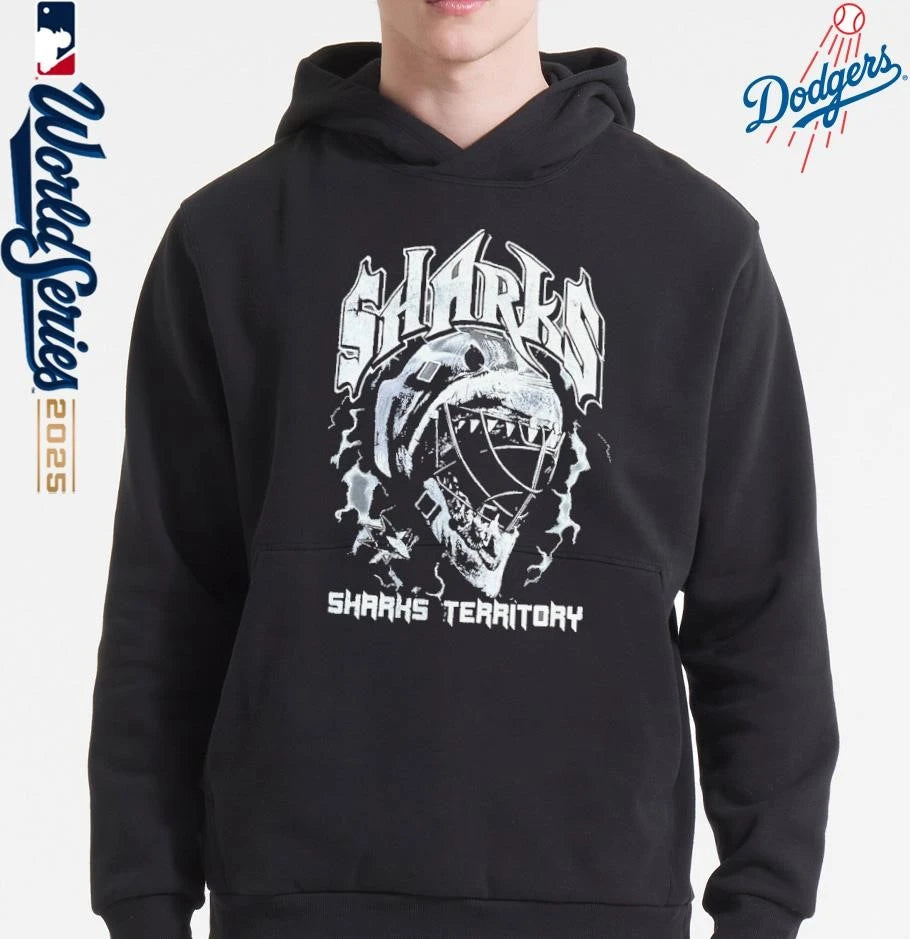 Official San Jose Sharks The Wild Collective Helmet Band T-Shirt