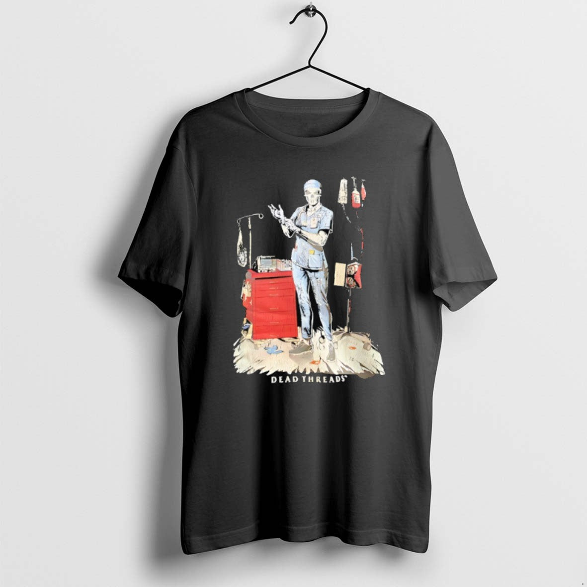 Official Skeleton Nurse Put On Gloves Dead Threads T-Shirts, Hoodie, Sweatshirt | HypeCrazeTee.com