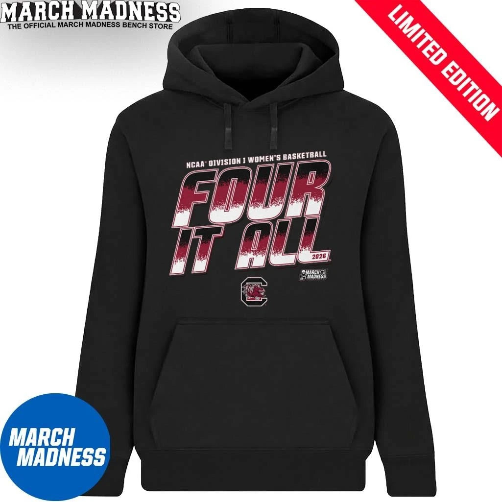 Official South Carolina Women’s Basketball Four It All 2026 March Madness Shirt