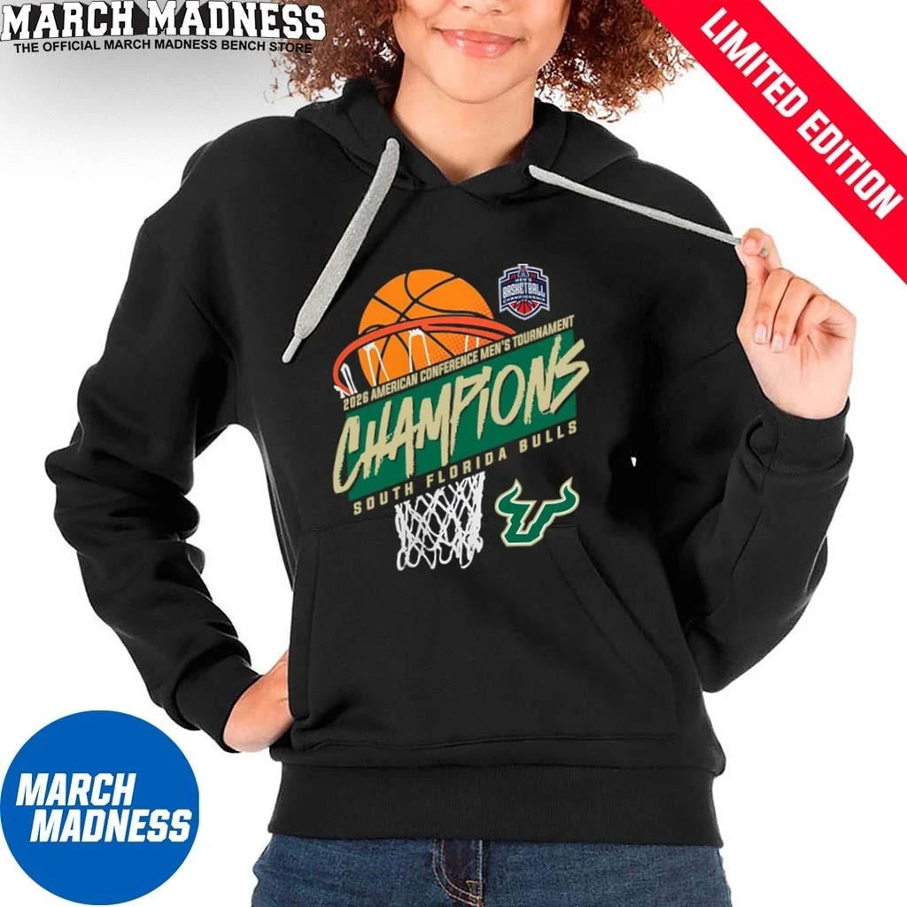 Official South Florida Men’s Basketball American Conference Tournament Champions Basket Shirt