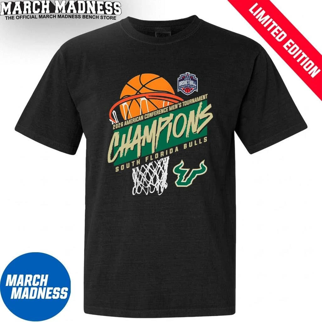 Official South Florida Men’s Basketball American Conference Tournament Champions Basket Shirt