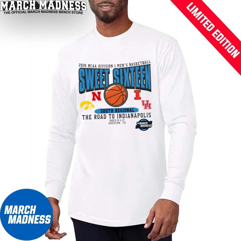 Official South Regional Teams 2026 NCAA Division I Men’s Basketball Sweet Sixteen T-Shirt