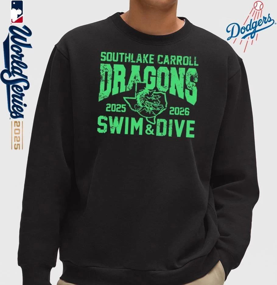 Official Southlake Carroll Dragon Swim Dive 2025-2026 T-Shirt