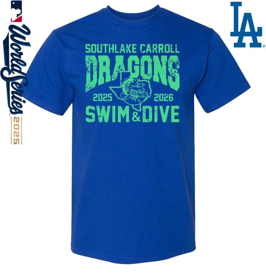 Official Southlake Carroll Dragon Swim Dive 2025-2026 T-Shirt