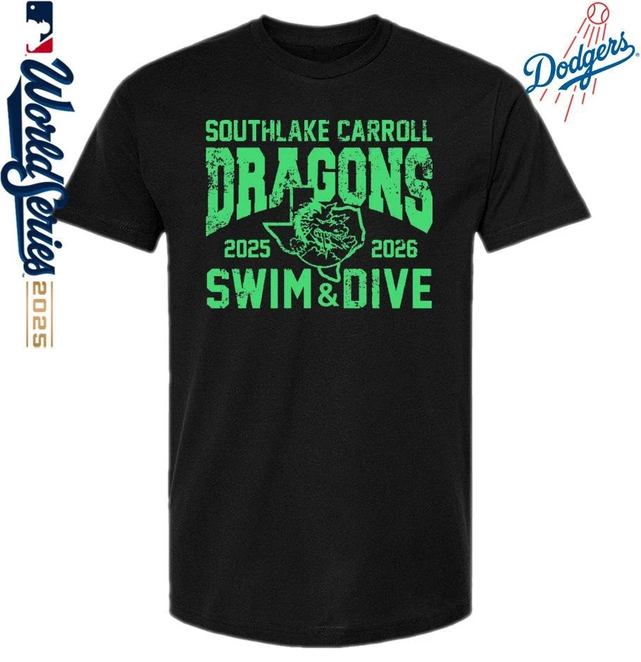 Official Southlake Carroll Dragon Swim Dive 2025-2026 T-Shirt