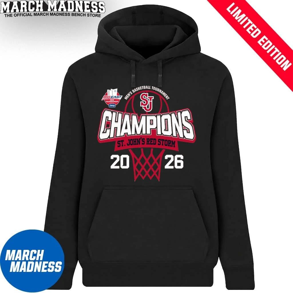Official St. John’s Red Storm 2026 Big East Men’s Basketball Tournament Champions Shirt