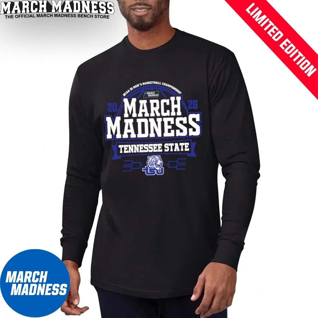 Official Tennessee State Tigers March Madness NCAA Men’s Basketball 2026 T-Shirt