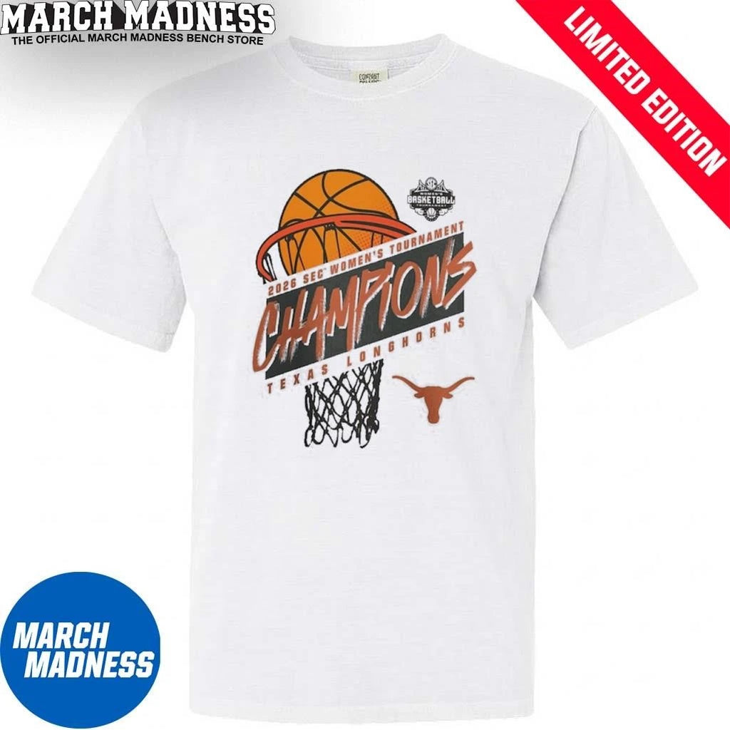 Official Texas Longhorns Women’s Basketball SEC Tournament Champions T-Shirt