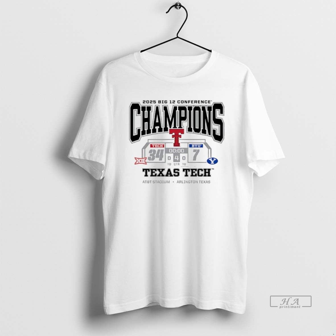 Official Texas Tech Red Raiders 2025 Big 12 Conference Champions Score T-Shirts, Hoodie, Sweatshirt | HypeCrazeTee.com