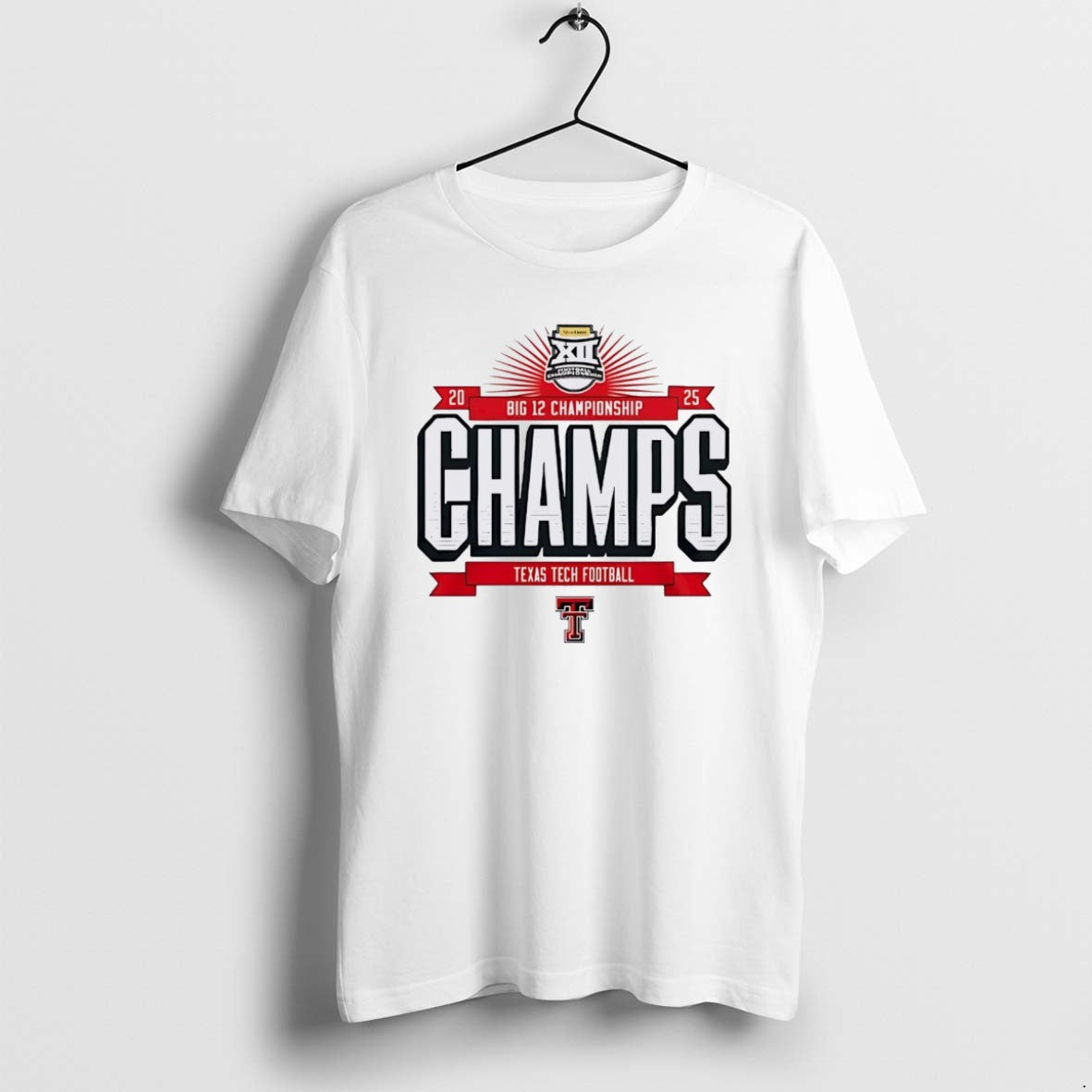 Official Texas Tech Red Raiders 2025 Big 12 Football Champions Christmas T-Shirts, Hoodie, Sweatshirt | HypeCrazeTee.com