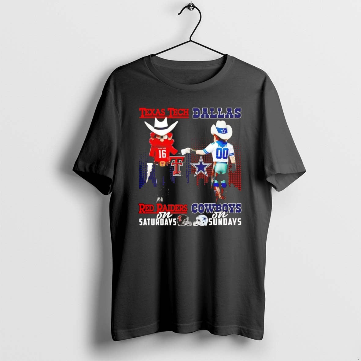 Official Texas Tech Red Raiders On Saturdays Dallas Cowboys On Sundays Mascot Chriast T-Shirts, Hoodie, Sweatshirt