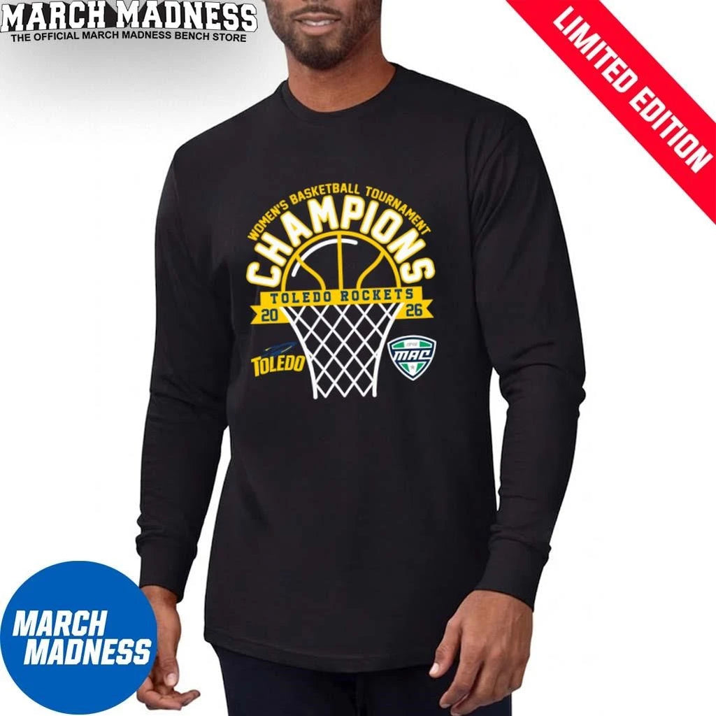 Official Toledo Rockets 2026 MAC Women’s Basketball Tournament Champions Shirt