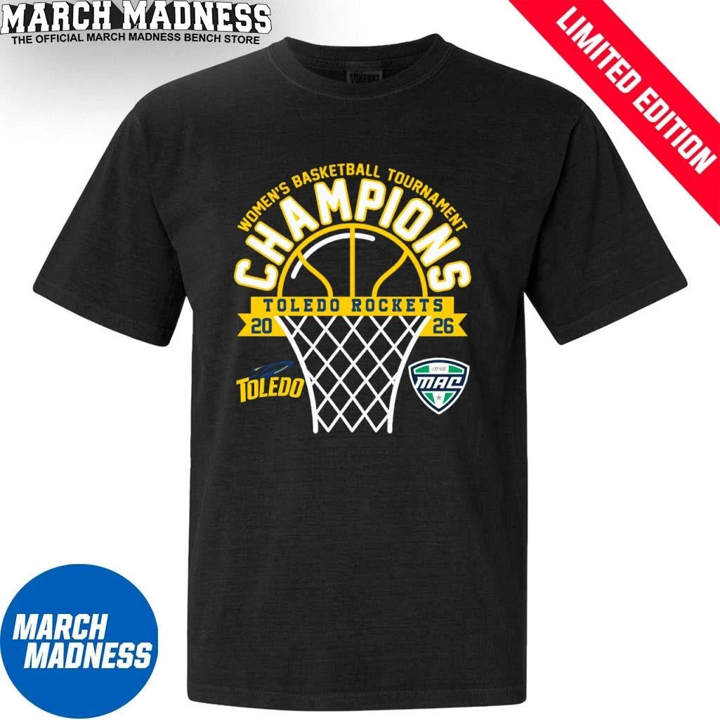 Official Toledo Rockets 2026 MAC Women’s Basketball Tournament Champions Shirt