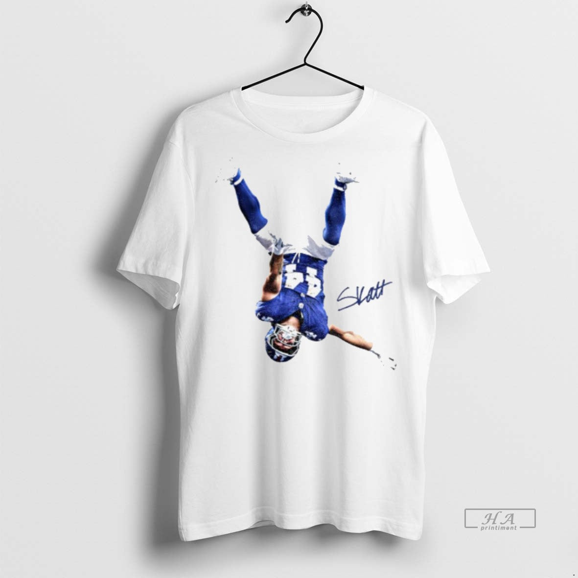 Official Trendy Cam Skattebo Flipped Signature New York Giants Tee Sweater