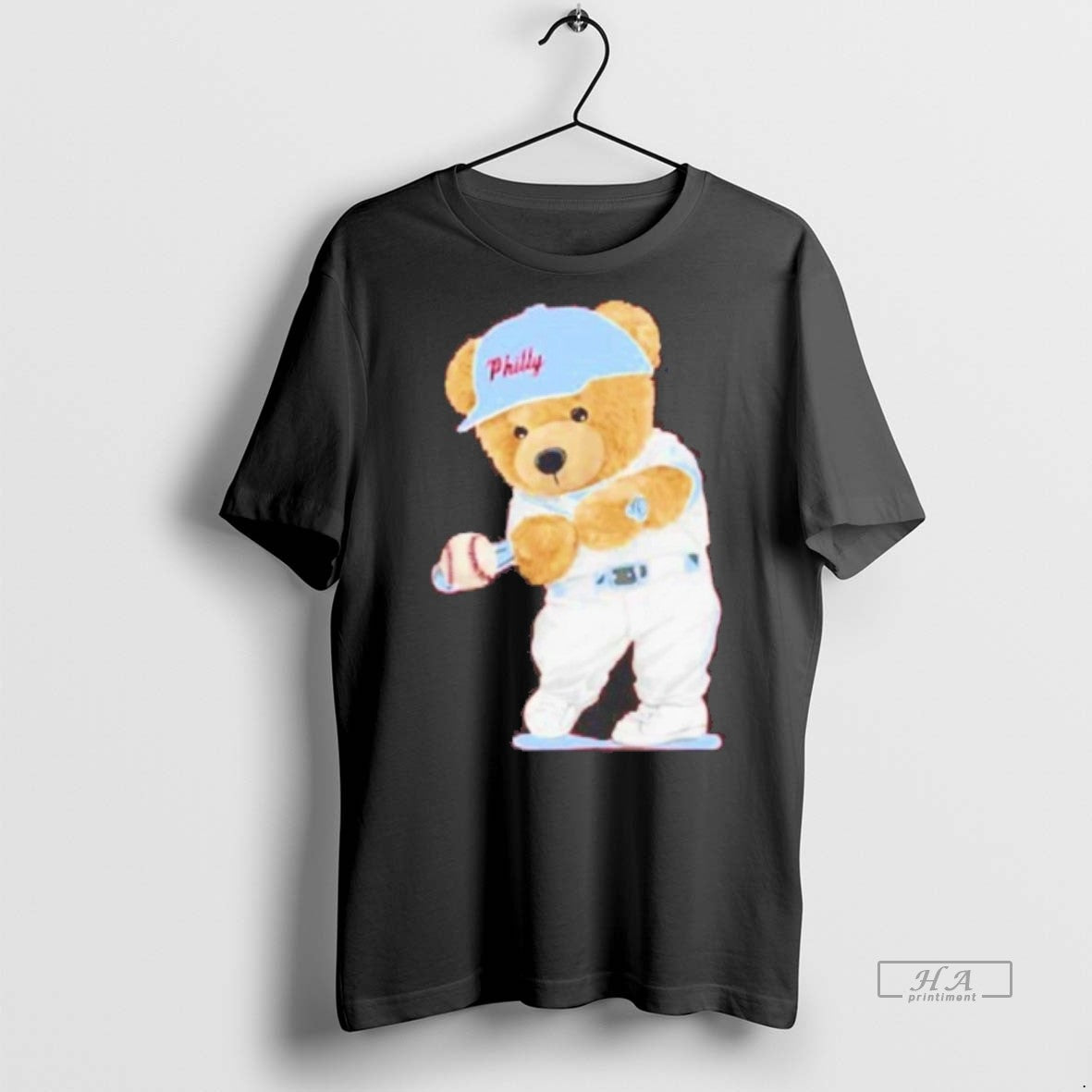 Official Trendy Philadelphia Phillies Slugger Bear Red October 2025 Tee Sweater