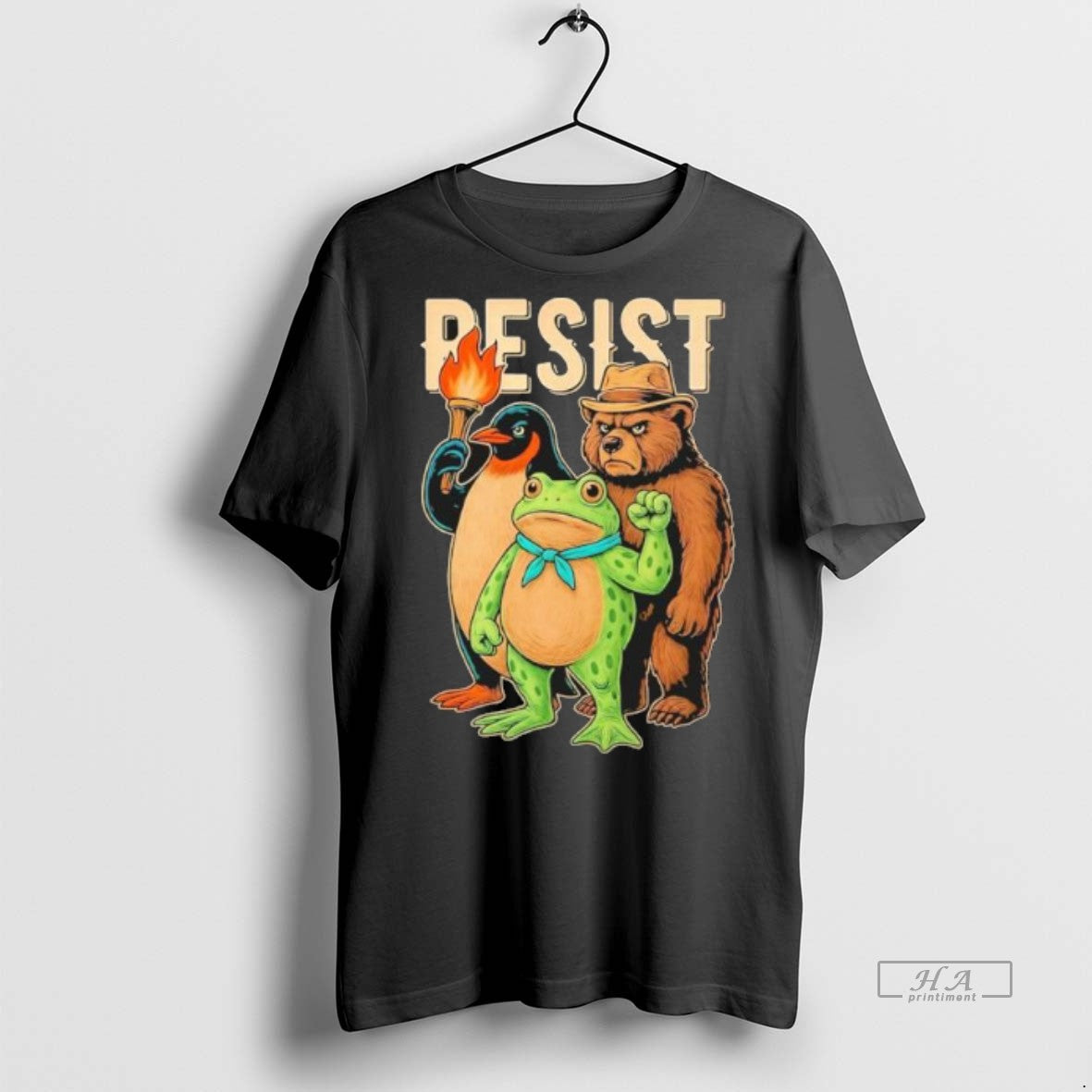 Official Trendy Portland Frog Protest Resist Animals Tee Sweater