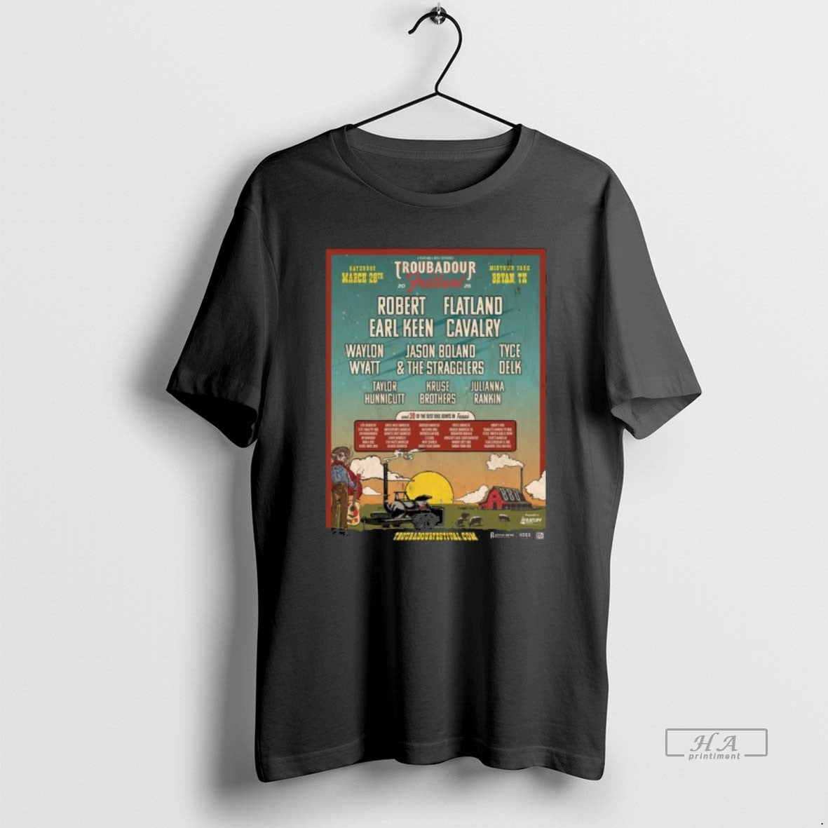 Official Troubadour Festival Midtown Park Bryan Tx March 28 2026 Concert T-Shirts, Hoodie, Sweatshirt | HypeCrazeTee.com
