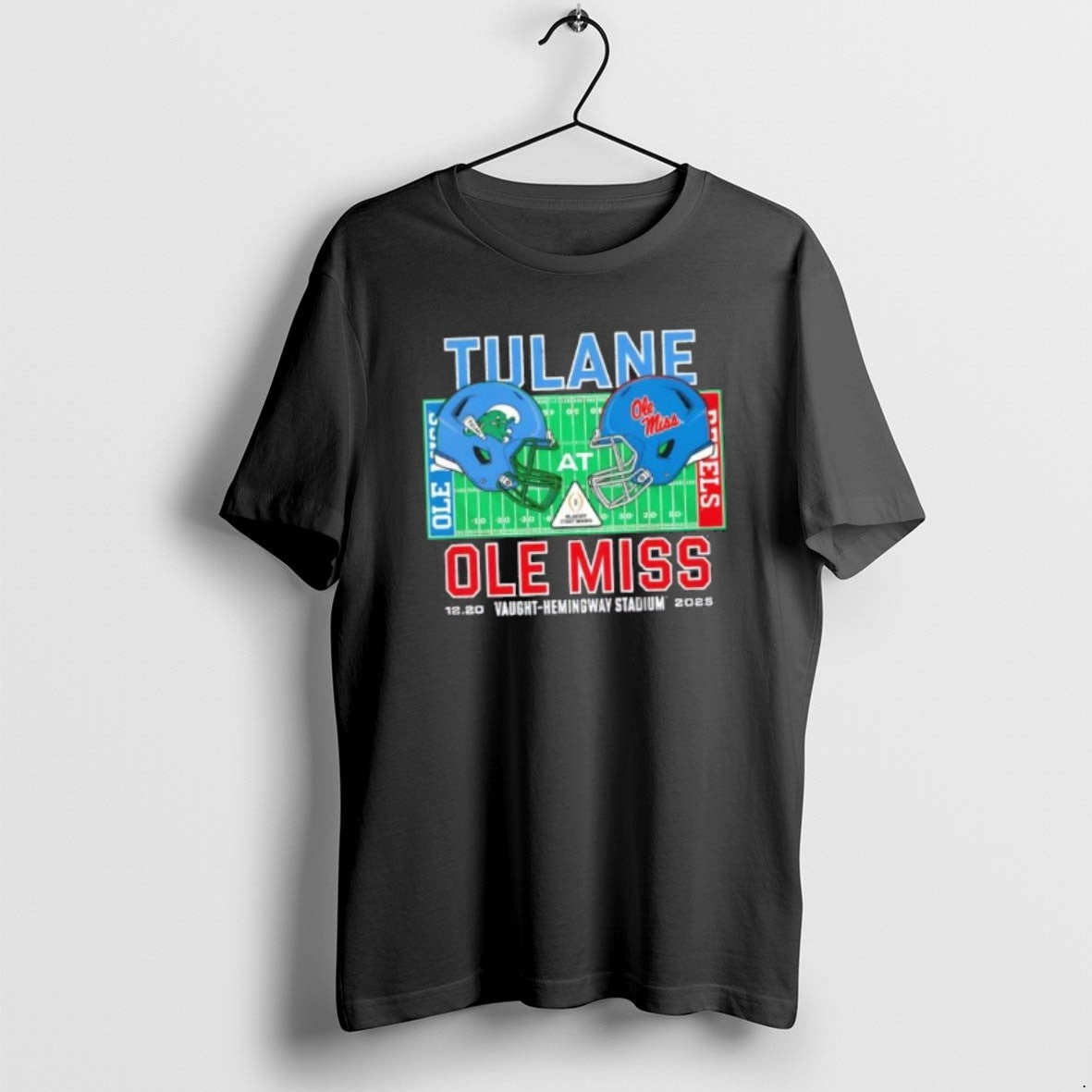 Official Tulane Vs Ole Miss 2025 College Football Helmets Playoff T-Shirts, Hoodie, Sweatshirt | HypeCrazeTee.com