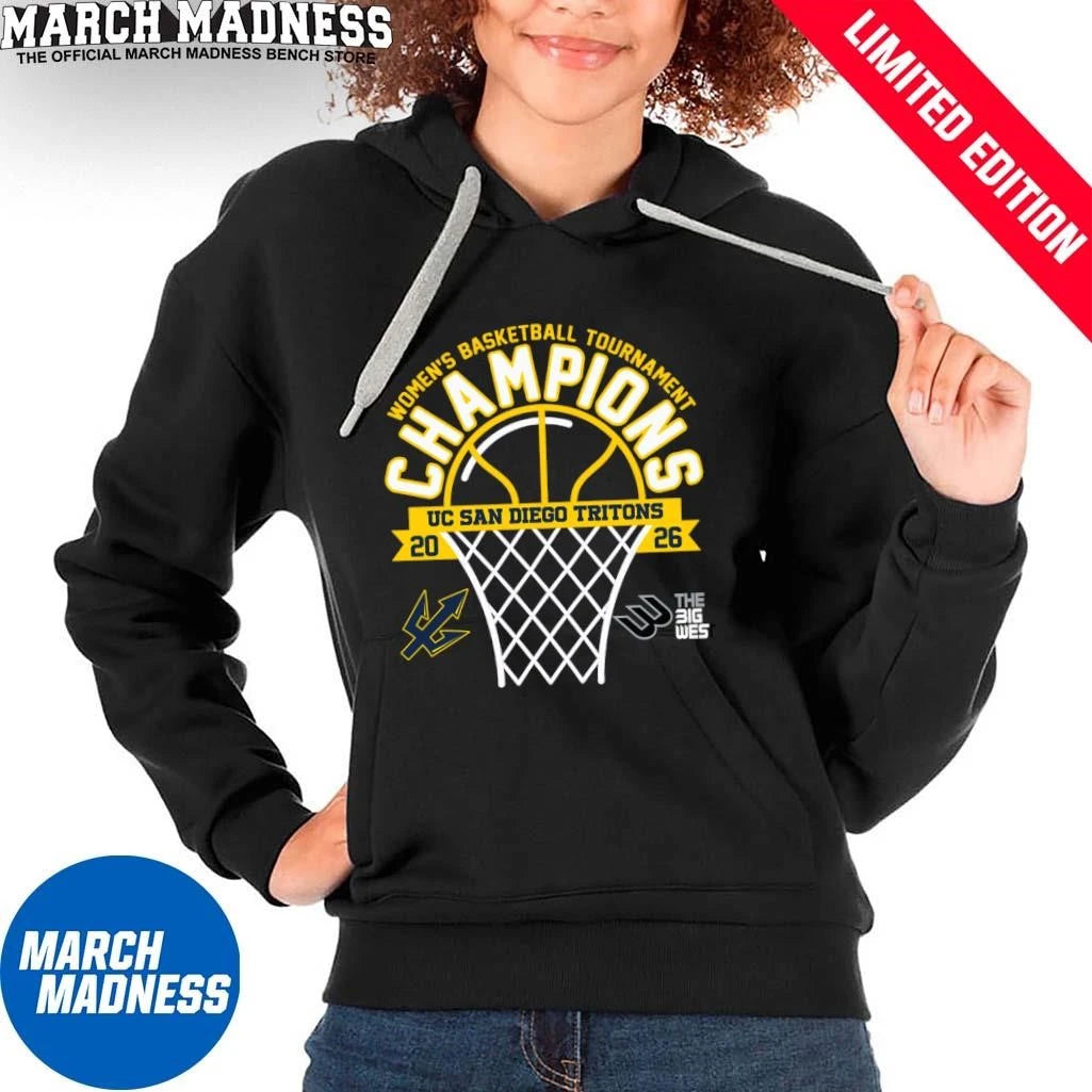 Official UC San Diego Tritons 2026 Big West Conference Women’s Basketball Tournament Champions Shirt