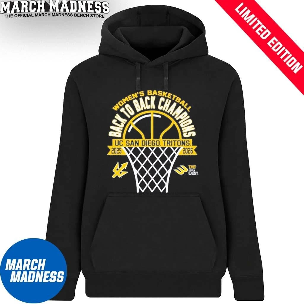 Official UC San Diego Tritons Back 2 Back Big West Women’s Basketball Tournament Champions Shirt