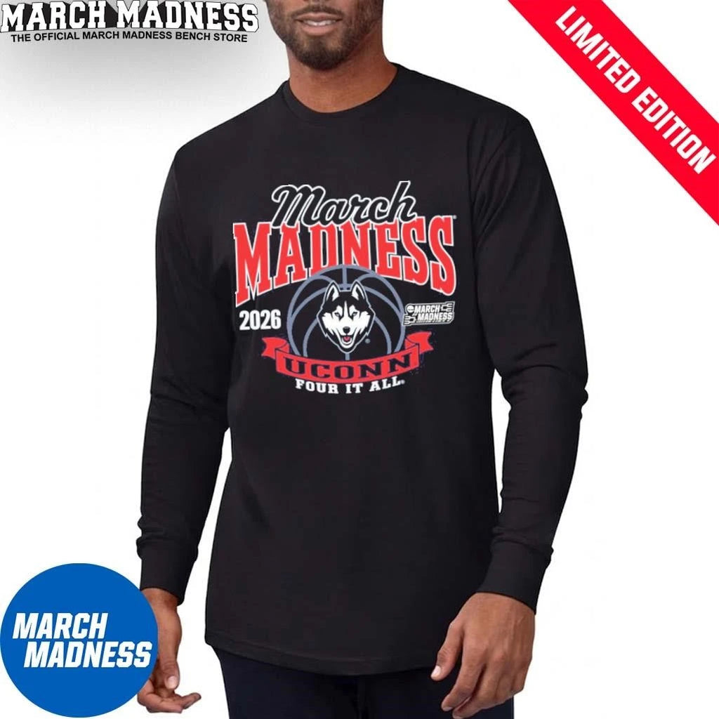Official UConn Huskies Women’s Basketball 2026 March Madness Bound shirt