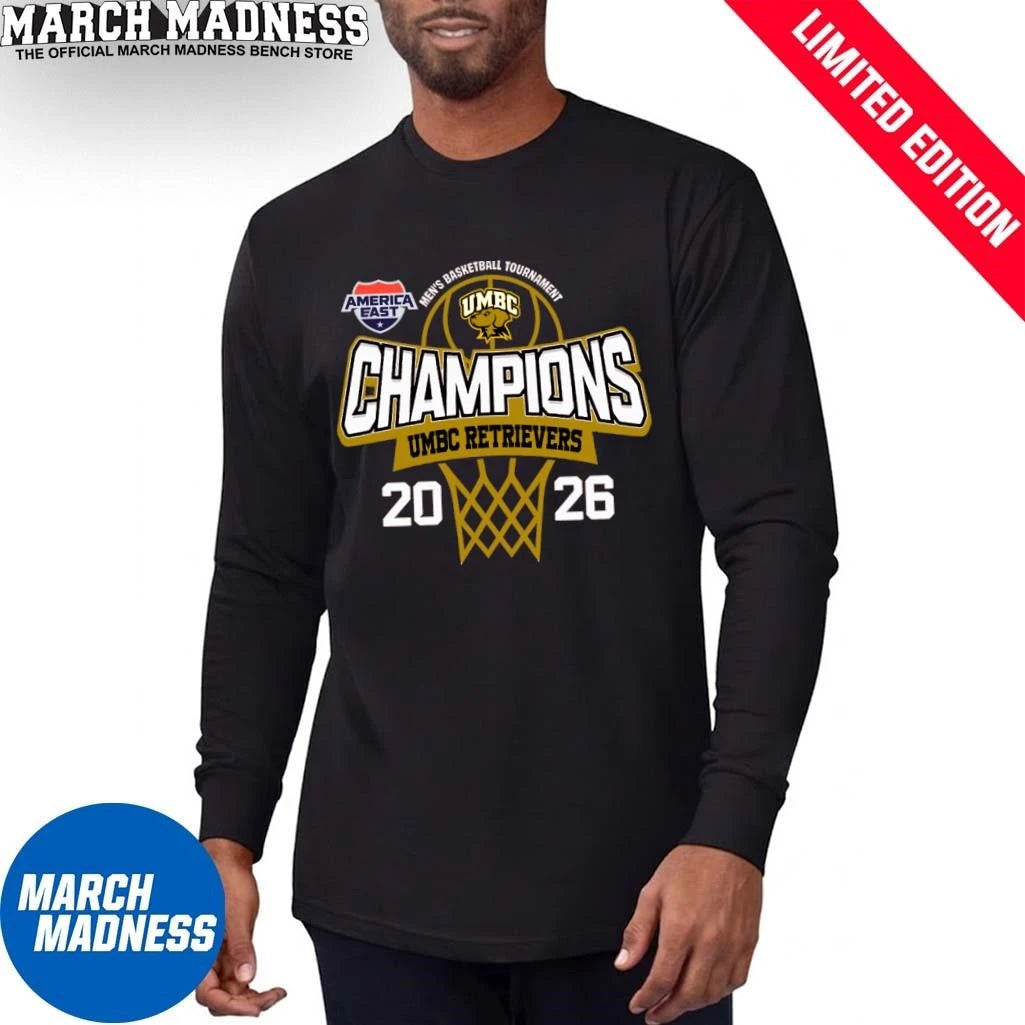Official UMBC Retrievers 2026 America East Conference Men’s Basketball Tournament Champions Shirt
