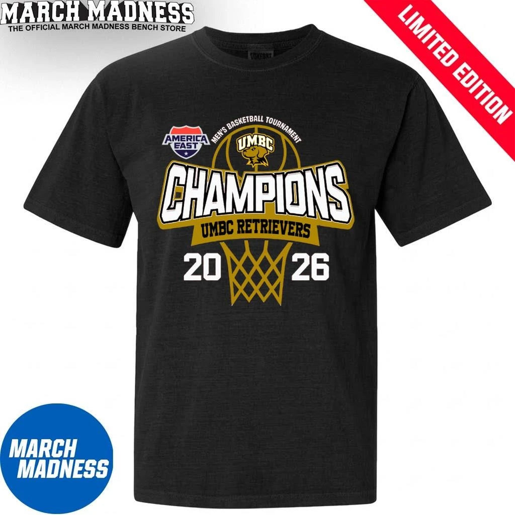 Official UMBC Retrievers 2026 America East Conference Men’s Basketball Tournament Champions Shirt