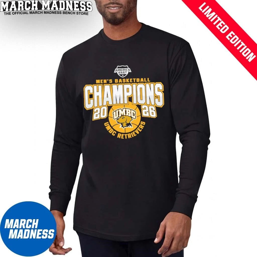 Official UMBC Retrievers Basketball America East 2026 Champions T-Shirt
