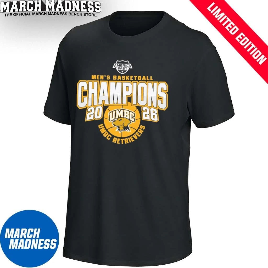 Official UMBC Retrievers Basketball America East 2026 Champions T-Shirt