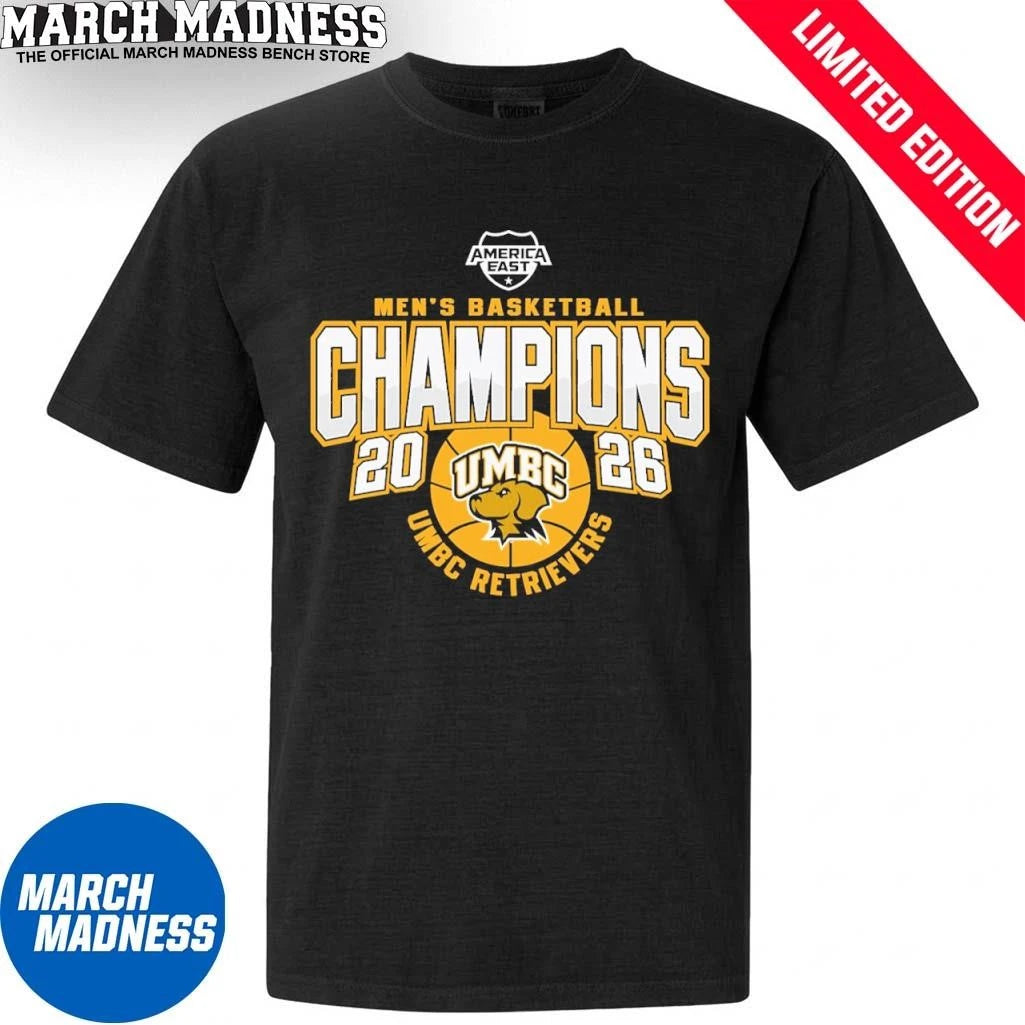 Official UMBC Retrievers Basketball America East 2026 Champions T-Shirt