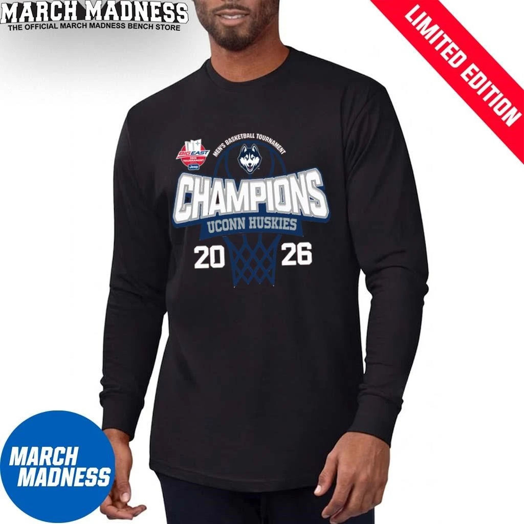 Official Uconn Huskies 2026 Big East Men’s Basketball Tournament Champions Shirt