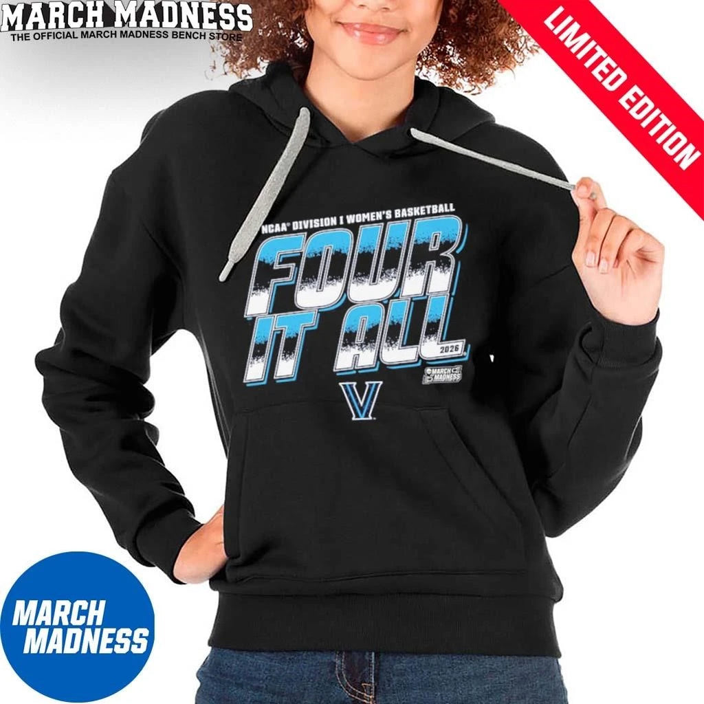 Official Villanova Women’s Basketball Four It All 2026 March Madness Shirt