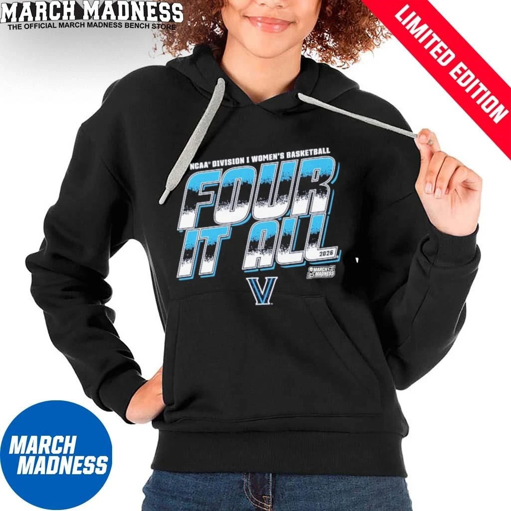 Official Villanova Women’s Basketball Four It All 2026 March Madness Shirt