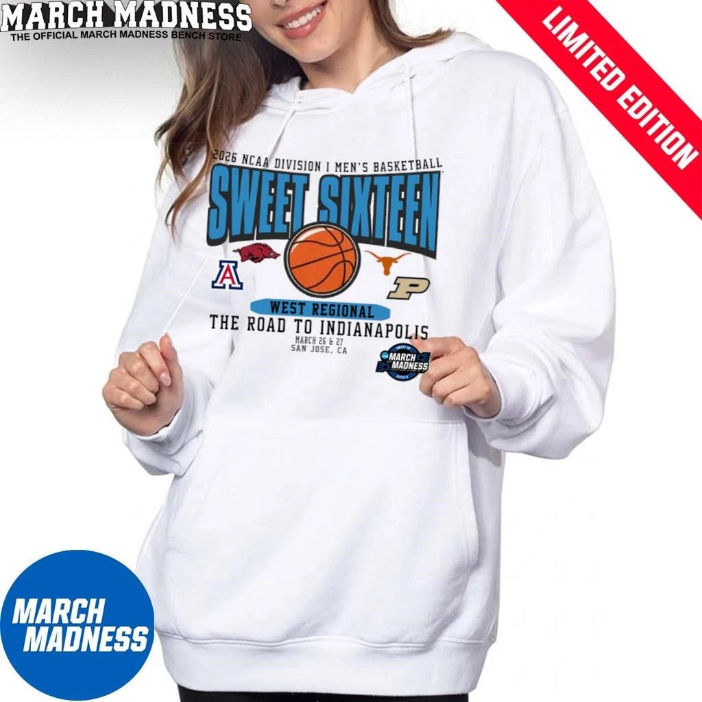 Official West Regional Teams 2026 NCAA Division I Men’s Basketball Sweet Sixteen T-Shirt