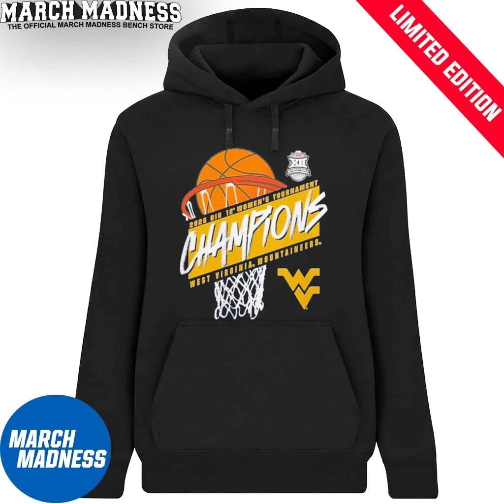 Official West Virginia Women’s Basketball Big 12 Conference Tournament Champions T-Shirt