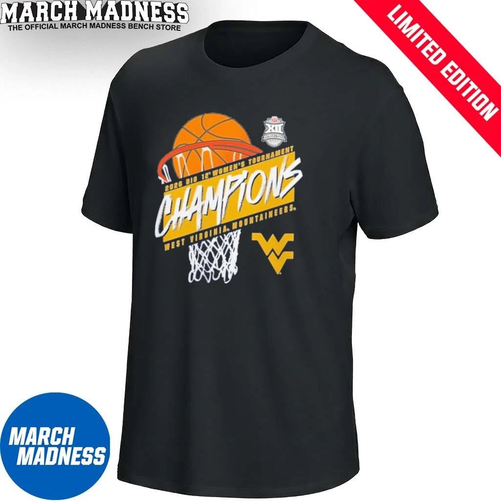 Official West Virginia Women’s Basketball Big 12 Conference Tournament Champions T-Shirt