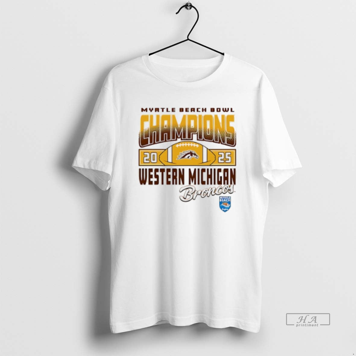 Official Western Michigan Broncos 2025 Myrtle Beach Bowl Champions Logo T-Shirts, Hoodie, Sweatshirt | HypeCrazeTee.com