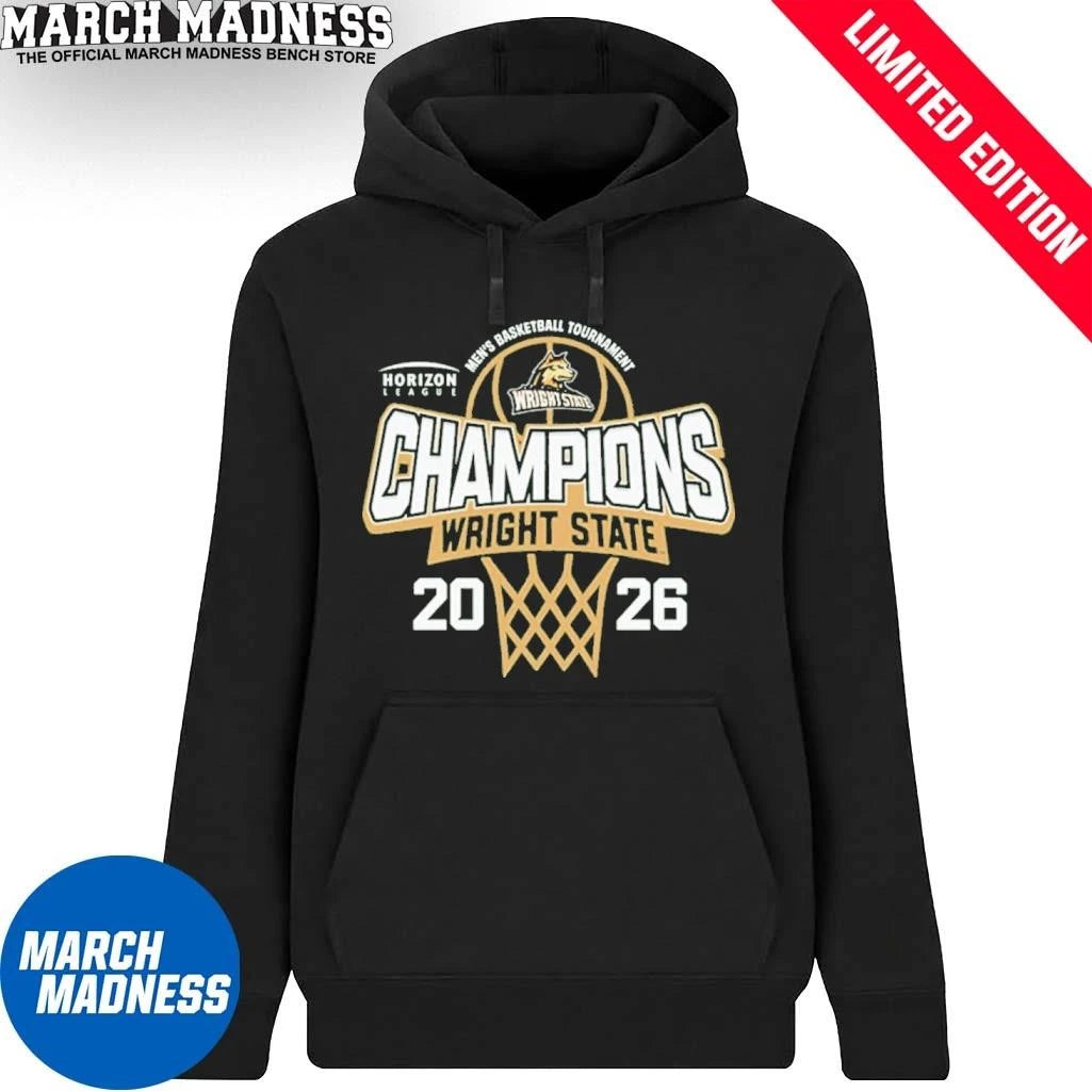 Official Wright State Raiders 2026 Horizon League Men’s Basketball Tournament Champions T-Shirt