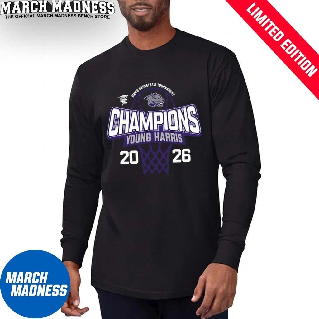 Official Young Harris Conference Carolinas Men’s Basketball Tournament Champions Shirt