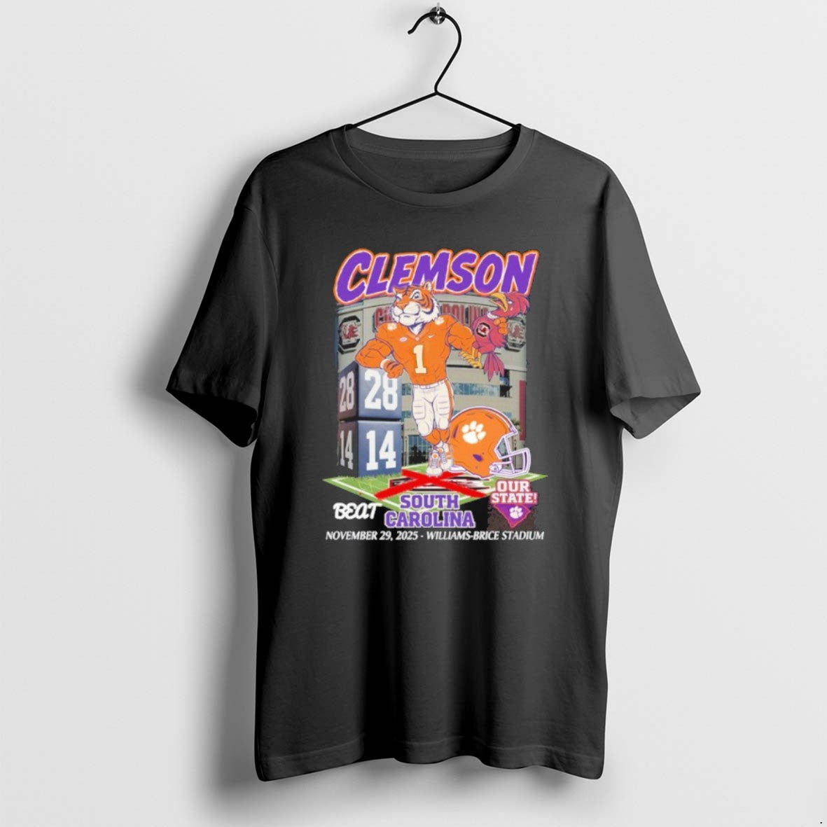 Official Zccuow2b Clemson Tigers Beat South Carolina Our State November 29 2025 T-Shirts, Hoodie, Sweatshirt