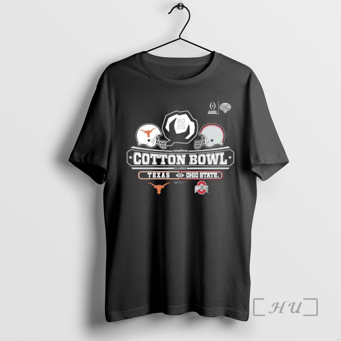 Officials 2025 Goodyear Cotton Bowl Classic 2 Team Texas Vs Ohio State Premium T Shirts Hoodie, Sweatshirt | HypeCrazeTee.com