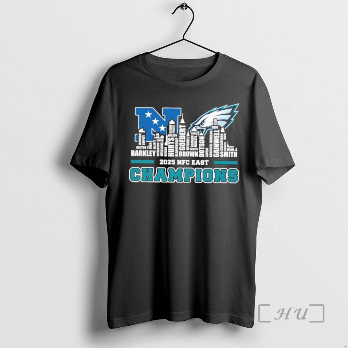 Officials 2025 Nfc East Champions Philadelphia Typo T-Shirts, Hoodie, Sweatshirt | HypeCrazeTee.com