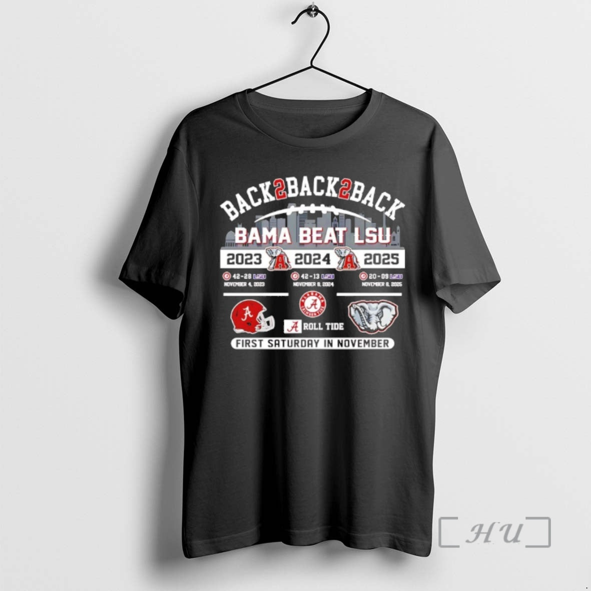 Officials Alabama Beat Lsu Back 2 Back 2 Back First Saturday In November Premium T-Shirts, Hoodie, Sweatshirt